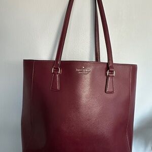 Kate Spade Deep Red Leather Tote